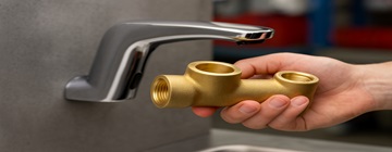 Maintenance staff inspecting a heavy duty vandal-resistant faucet body